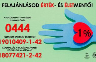 1% – NEKED NEM KIADÁS – NEKÜNK ÉLETMENTŐ BEVÉTEL!